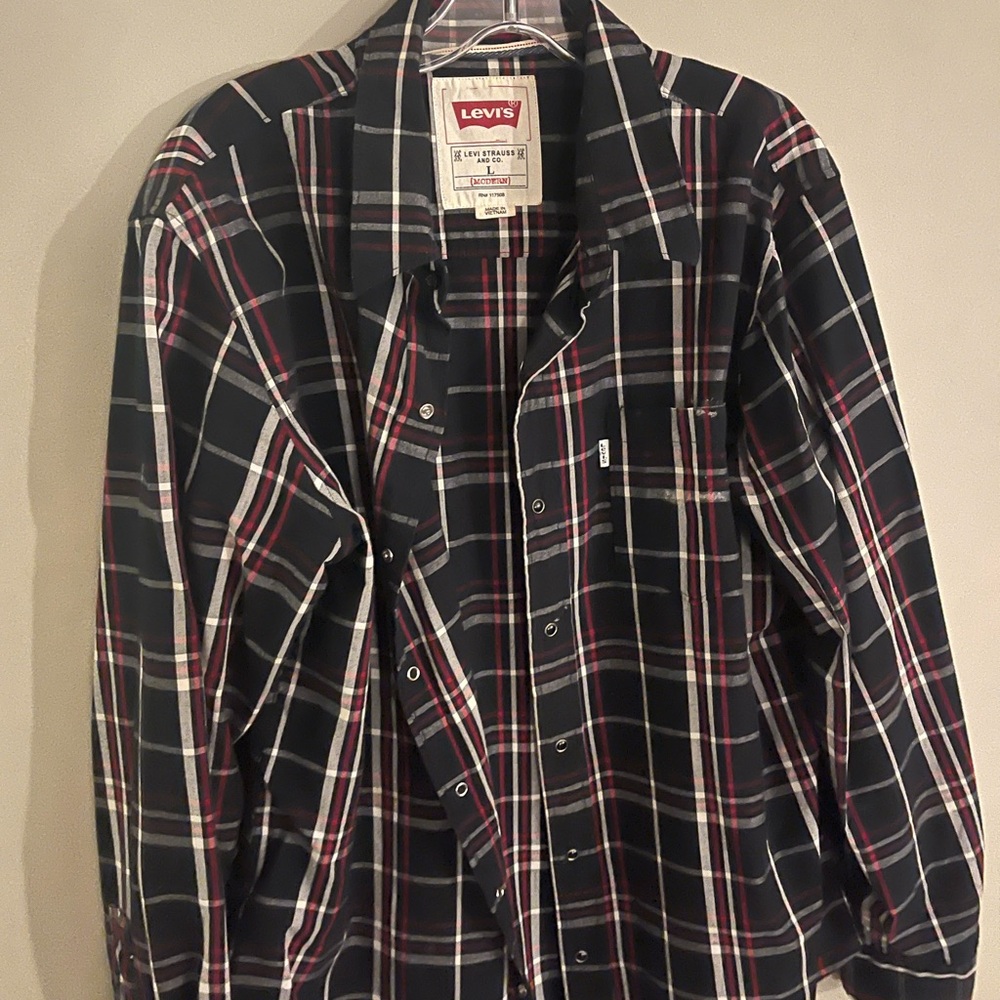 Levi's Black and Red Checkered Shirt